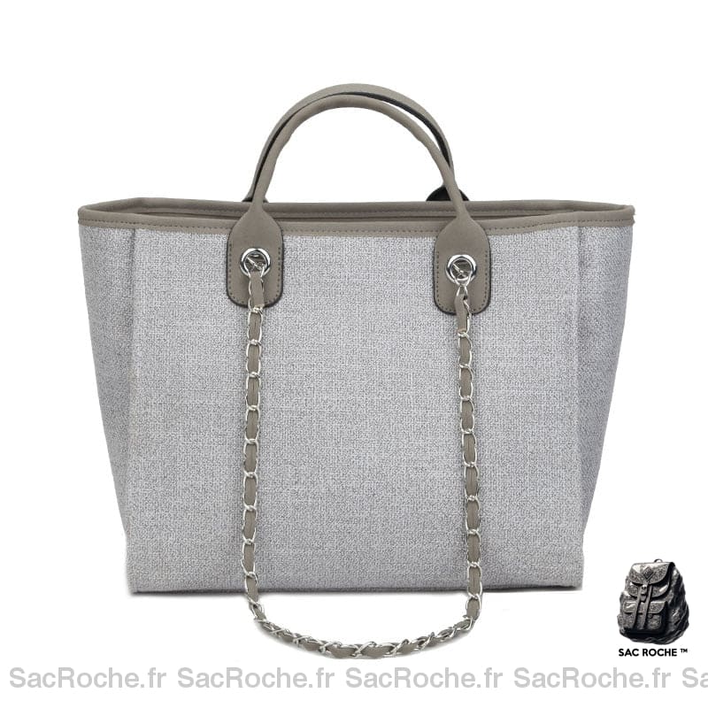 Sac Fourre-Tout Toile Petit. Gris Petit Sac À Main