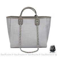 Sac fourre-tout toile petit. - modèle Gris - Sac Roche ™