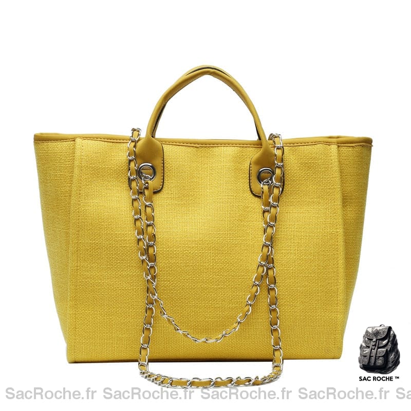 Sac Fourre-Tout Toile Petit. Jaune Petit Sac À Main