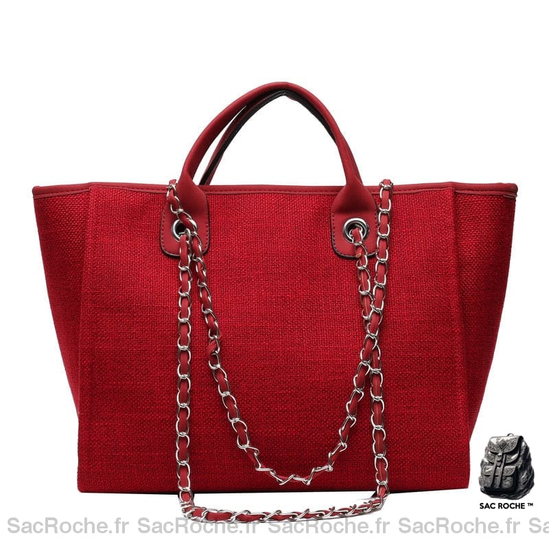 Sac Fourre-Tout Toile Petit. Rouge Petit Sac À Main