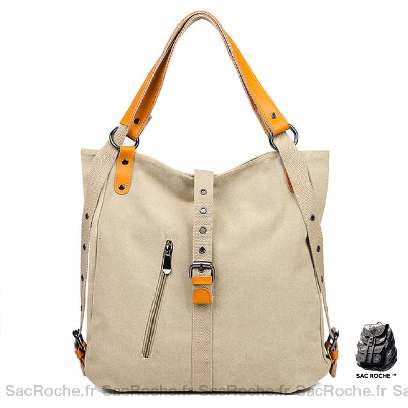 Sac Fourre Tout Transformable Épaule/Femmes/Sac Dos Beige Sac À Main Femme