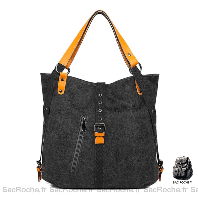 Sac Fourre Tout Transformable Épaule/Femmes/Sac Dos Noir Sac À Main Femme