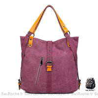 Sac Fourre Tout Transformable Épaule/Femmes/Sac Dos - modèle Rouge - Sac Roche ™