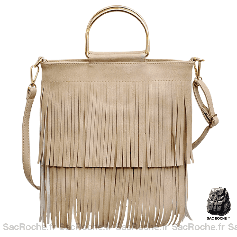 Sac Franges Femme Beige À Main