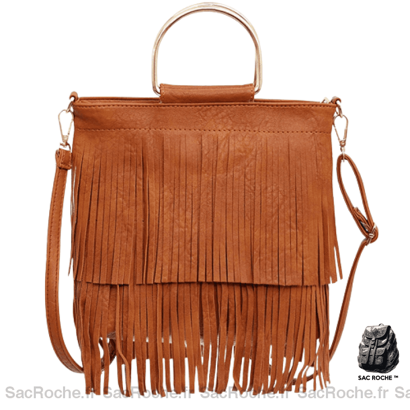 Sac Franges Femme Camel À Main