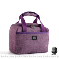 Sac Isotherme Compact Pliable Pratique - modèle Violet - Sac Roche ™