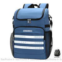 Sac Isotherme De Randonnée Bleu À Dos Isotherme