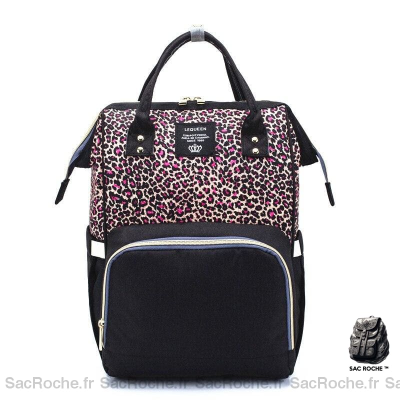 Sac à langer bébé avec imprimé léopard - Rose - Couche Sac à langer