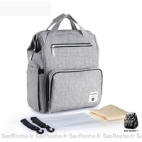 Sac Langer Ergonomique Convertible Dos - modèle Gris - Sac Roche ™