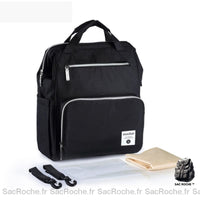 Sac Langer Ergonomique Convertible Dos - modèle Noir - Sac Roche ™