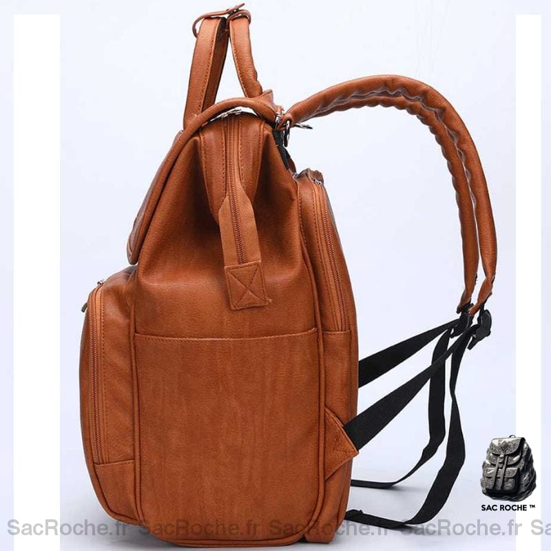 Sac Langer Maternité Simili Cuir À Dos Bébé