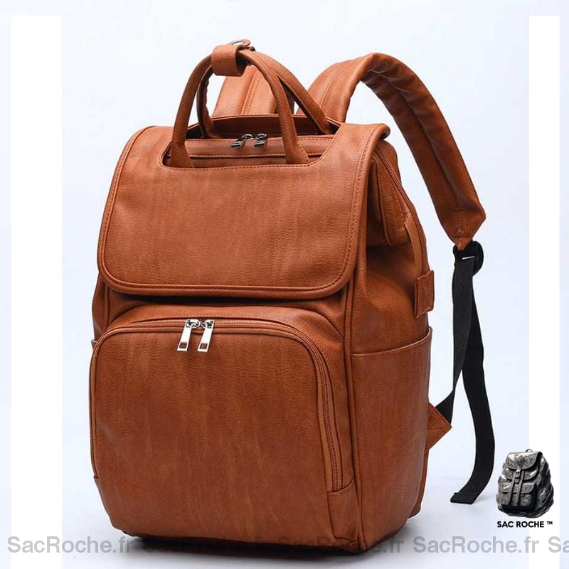 Sac Langer Maternité Simili Cuir À Dos Bébé