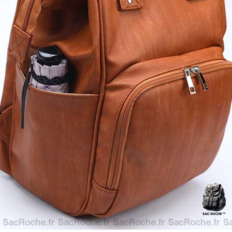 Sac Langer Maternité Simili Cuir À Dos Bébé
