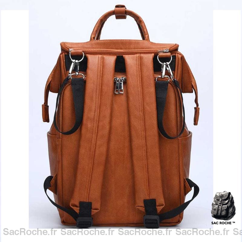 Sac Langer Maternité Simili Cuir À Dos Bébé