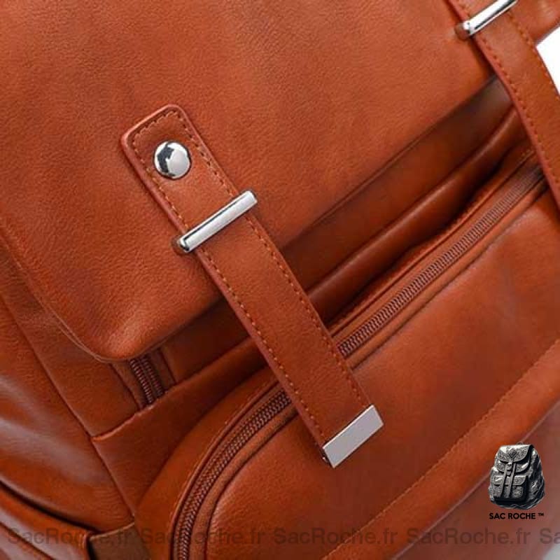 Sac Langer Maternité Simili Cuir À Dos Bébé
