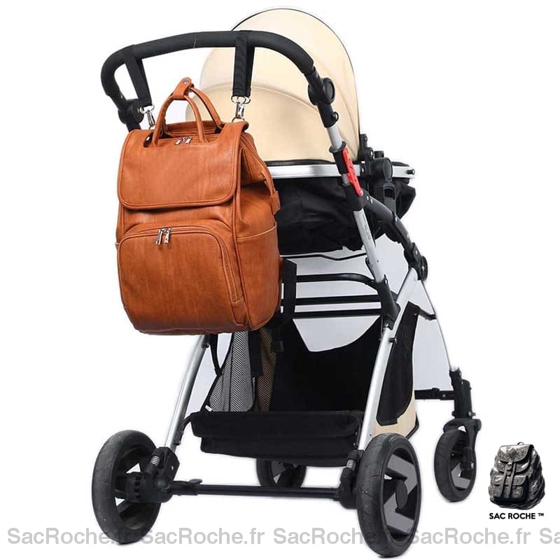 Sac Langer Maternité Simili Cuir À Dos Bébé