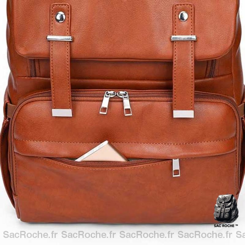 Sac Langer Maternité Simili Cuir À Dos Bébé