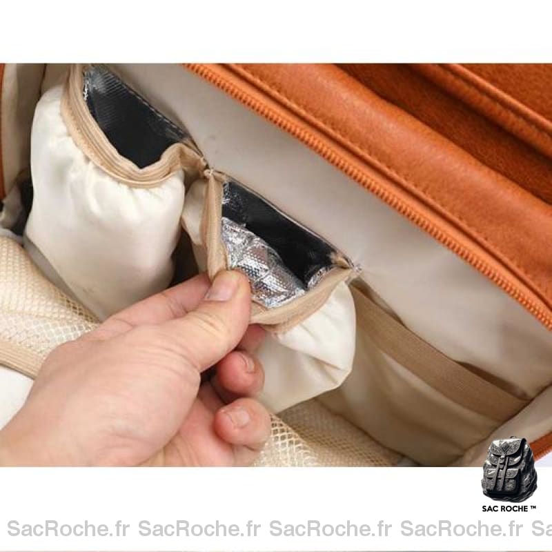 Sac Langer Maternité Simili Cuir À Dos Bébé