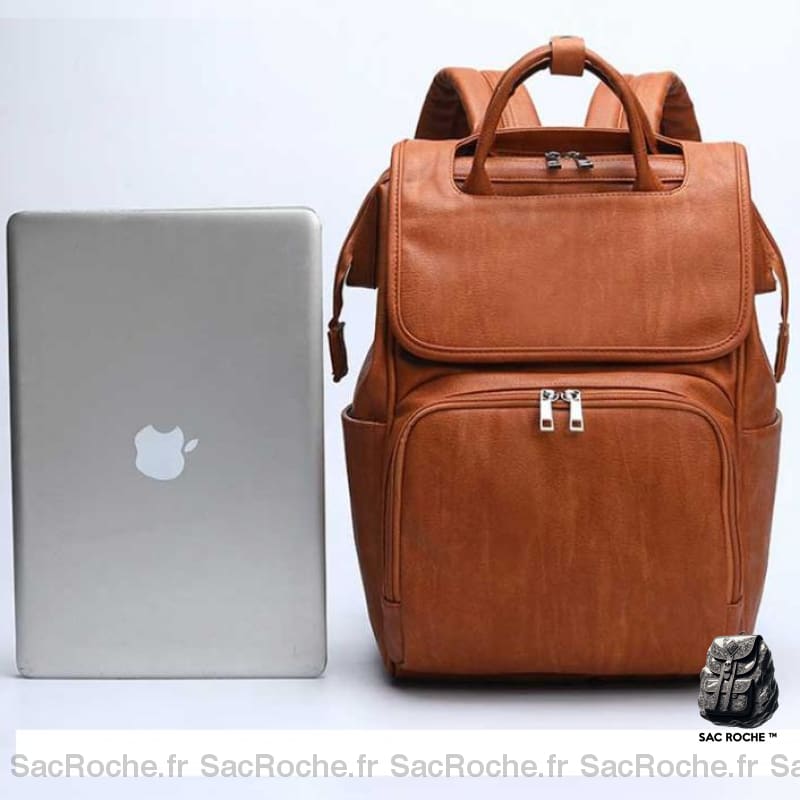 Sac Langer Maternité Simili Cuir À Dos Bébé