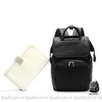 Sac langer maternité simili cuir - modèle Noir - Sac Roche ™