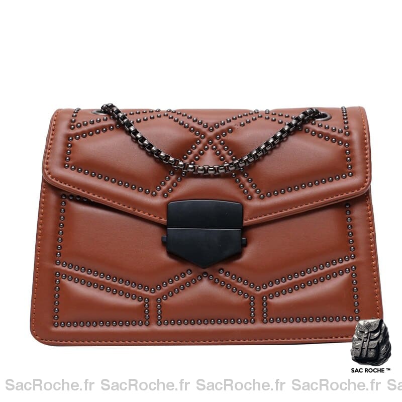 Sac Luxe Bandoulière Petit Marron Sac À Main Femme