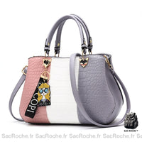 Sac main ado fille tendance - modèle Gris - Sac Roche ™