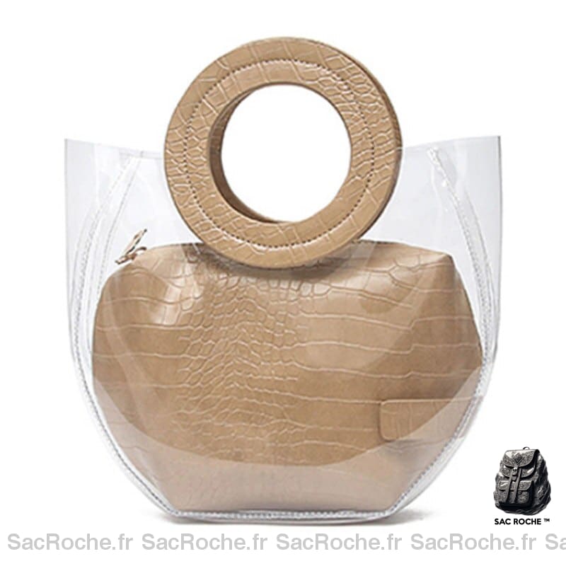 Sac Main Anse Femme Kaki / 25X23X10Cm À Main Femme