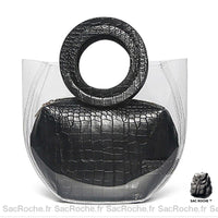 Sac main anse femme - modèle Noir / 25x23x10cm - Sac Roche ™