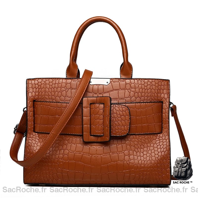 Sac Main Bandoulière Cuir Petit Marron Bandoulière Femme