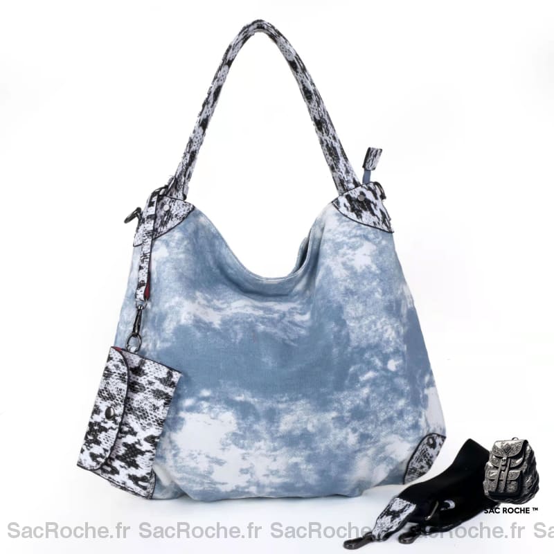 Sac Main Bleu Femme Souple À