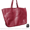 Sac Main Bordeaux Cuir Femme / 40X13X34Cm À