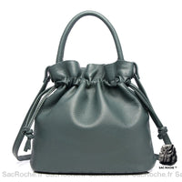 Sac Main Bourses Femme Cuir - modèle Vert / 27x27x13cm - Sac Roche ™