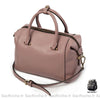 Sac Main Bowling Cuir Femme Rose Foncé / 30X16X18Cm À