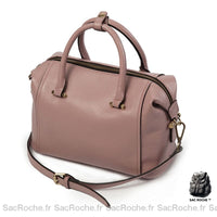 Sac Main Bowling Cuir Femme - modèle Rose foncé / 30x16x18cm - Sac Roche ™
