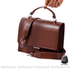 Sac Main Brun Femme 27X21Cm À