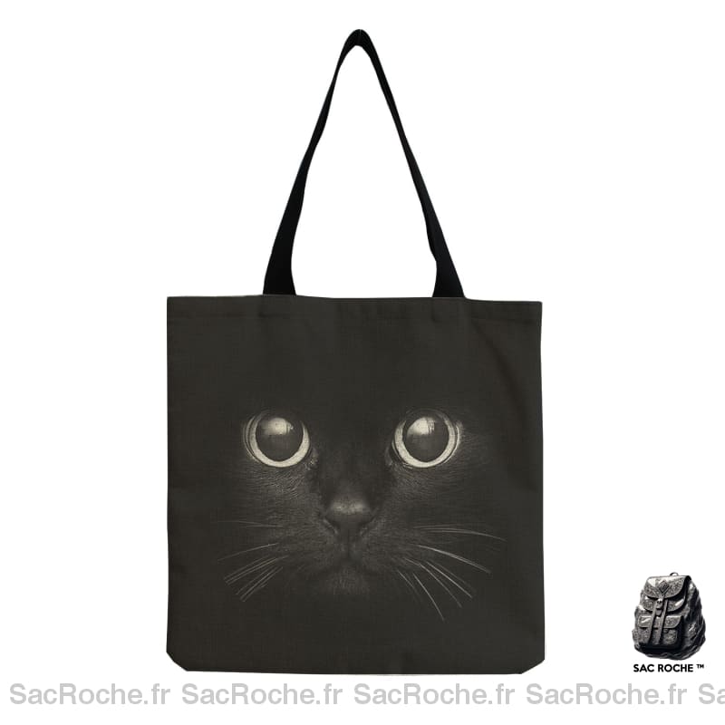 Sac Main Cabas Noir Femme Hm1298 Cat Bag À