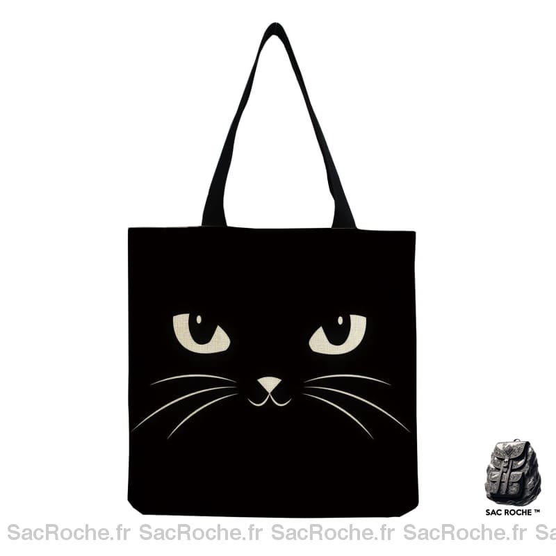 Sac Main Cabas Noir Femme Hm3068 Cat Bag À