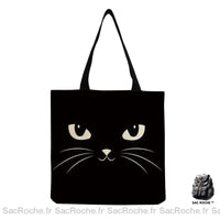 Sac Main Cabas Noir Femme - modèle hm3068 Cat Bag - Sac Roche ™