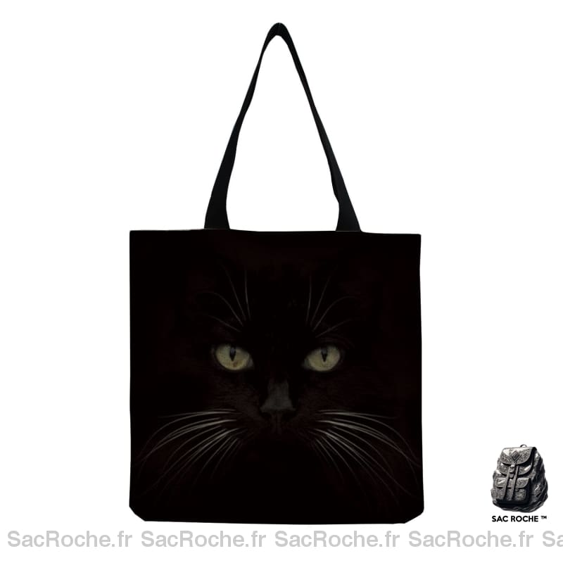 Sac Main Cabas Noir Femme Hm3070 Cat Bag À