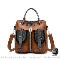 Sac main capacité petite - modèle Marron - Sac Roche ™