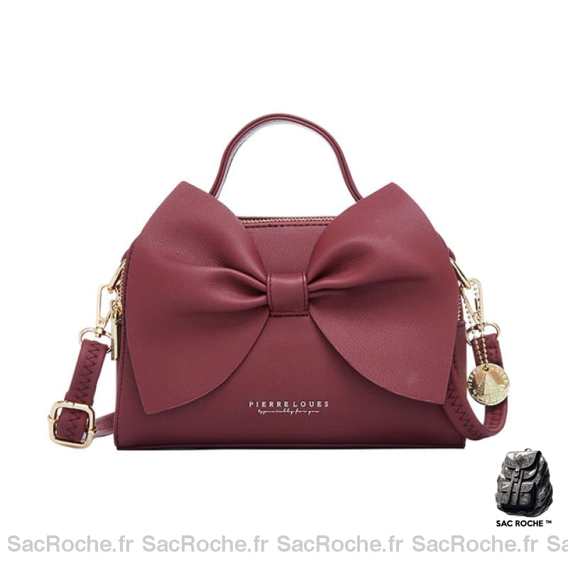 Sac Main Chic Tendance Nud Papillon Rouge Sac À Main Femme