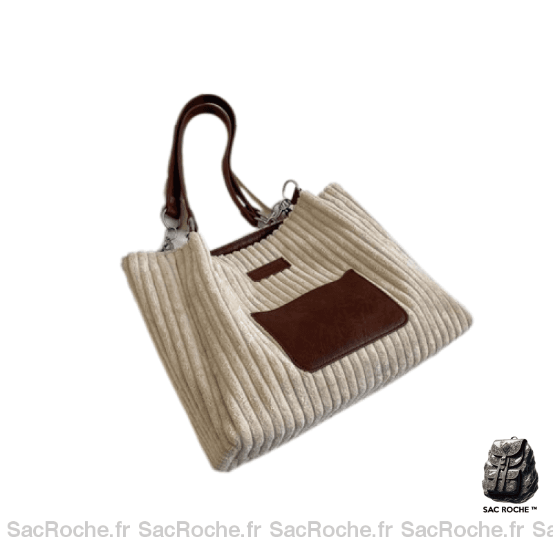 Sac Main Cours Beige Élégant Café / 33Cmx26Cmx11Cm À Main Pour Les Cours