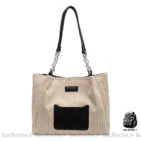 Sac Main Cours Beige Élégant - Sac Roche ™
