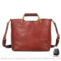 Sac Main Cours Cuir Classique - modèle Bordeaux - Sac Roche ™