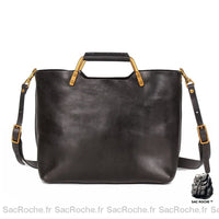Sac Main Cours Cuir Classique - modèle Noir - Sac Roche ™