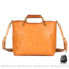 Sac Main Cours Cuir Classique Orange À Main Pour Les Cours