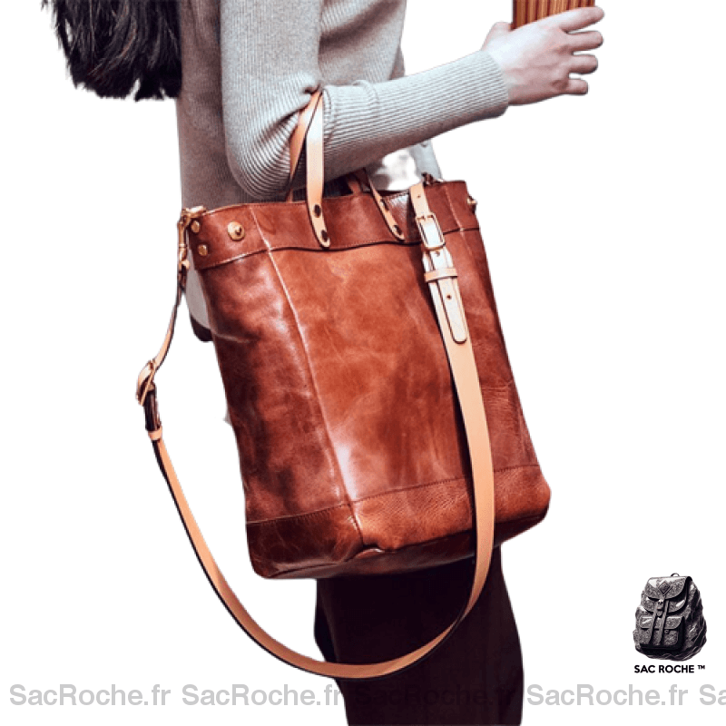 Sac Main Cours Lycéenne Marron À Main Pour Les Cours