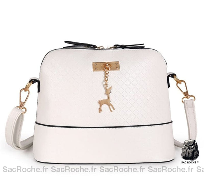 Sac Main Cuir Artificiel Petit Blanc Petit Sac À