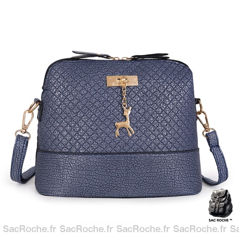 Sac Main Cuir Artificiel Petit Bleu Petit Sac À