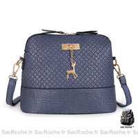 Sac main cuir artificiel petit - modèle Bleu - Sac Roche ™